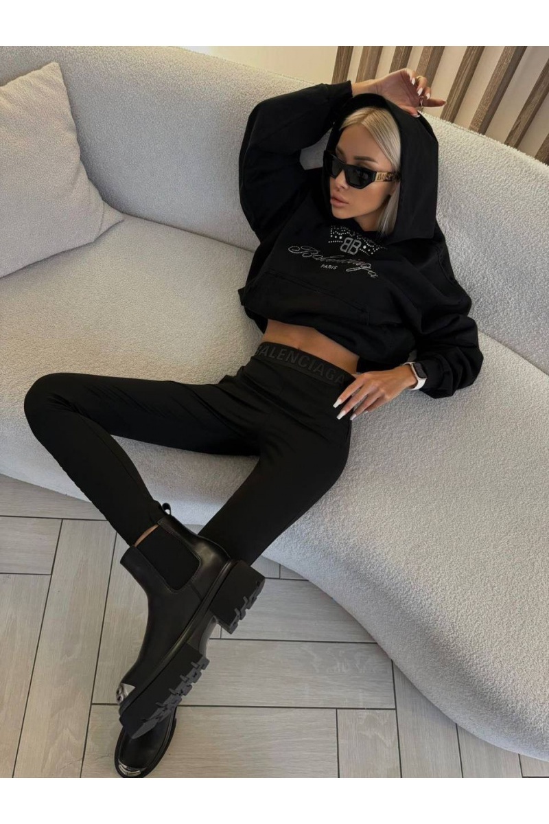 Balenciaga Женские черные леггинсы 