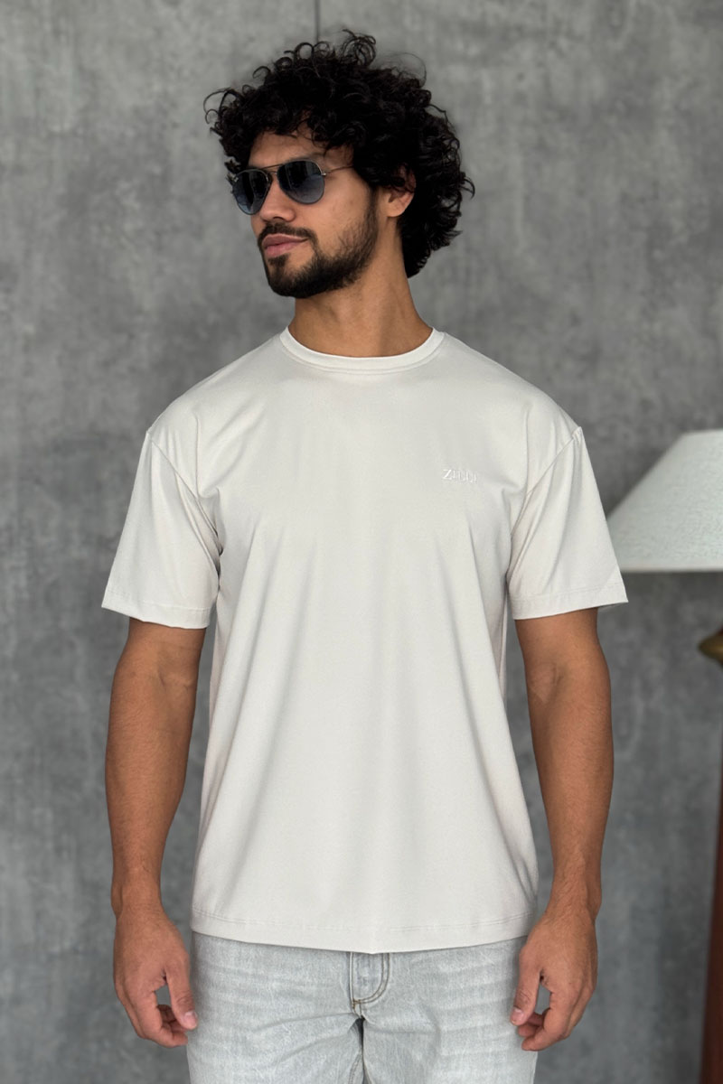Zilli Мужская бежевая футболка 