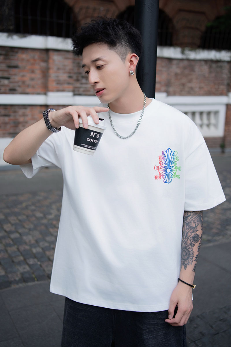 Chrome Hearts Белая оверсайз футболка Premium