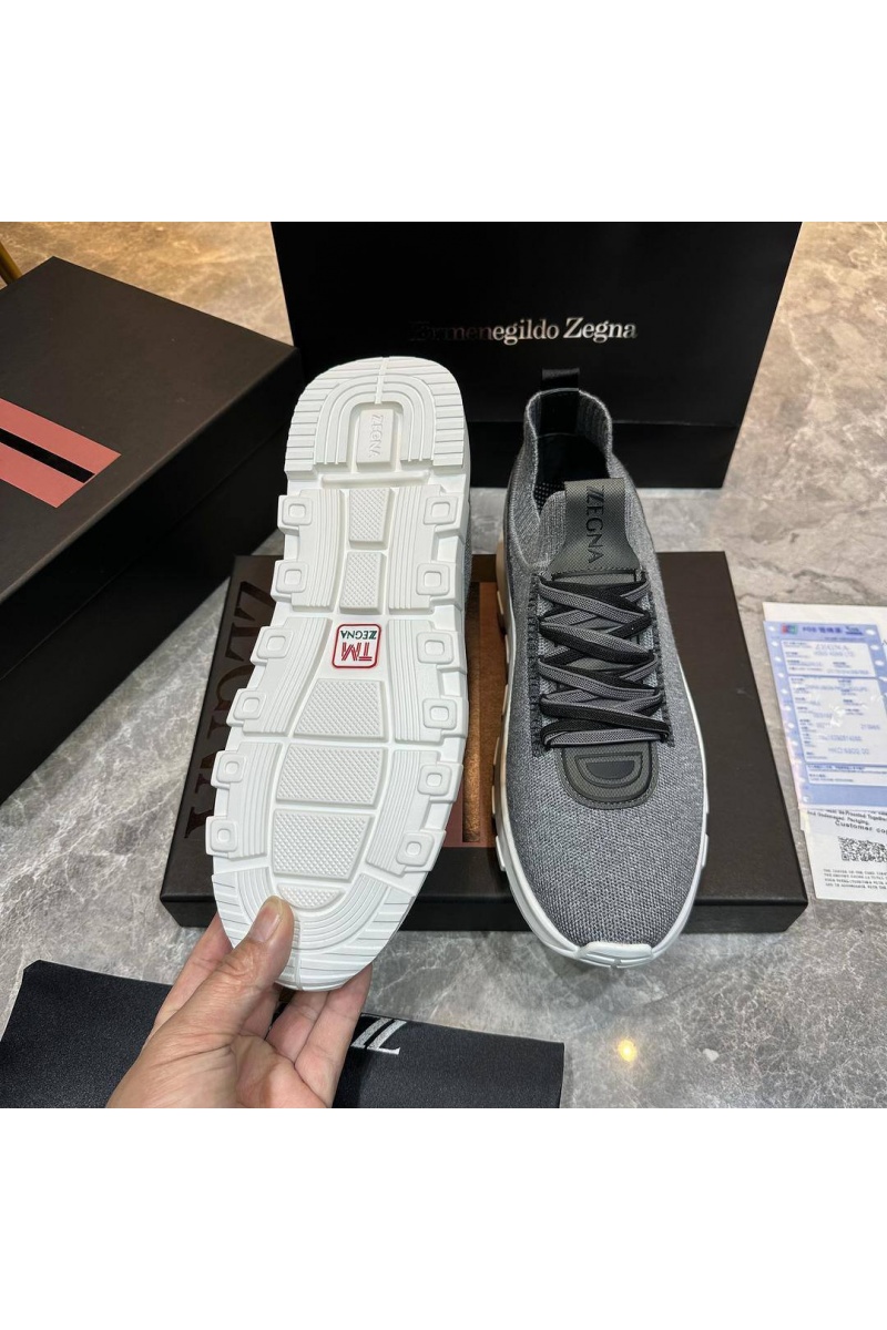 Zegna Мужские текстильные кроссовки 