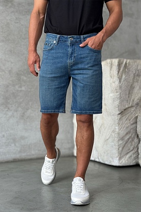 Синие джинсовые шорты relaxed fit 