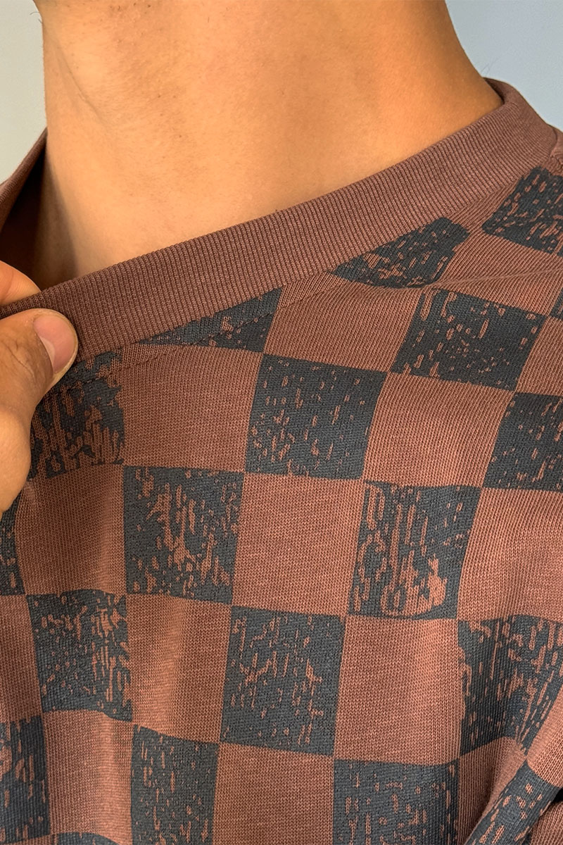 Lоuis Vuittоn Мужская брендовая футболка Damier - Brown