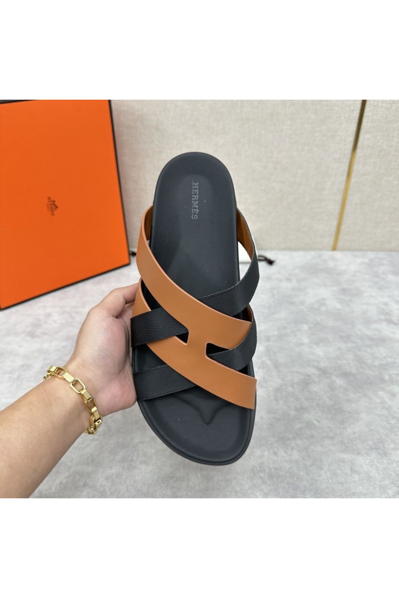 Hermes Мужские шлёпанцы Kazimir - Black / Brown