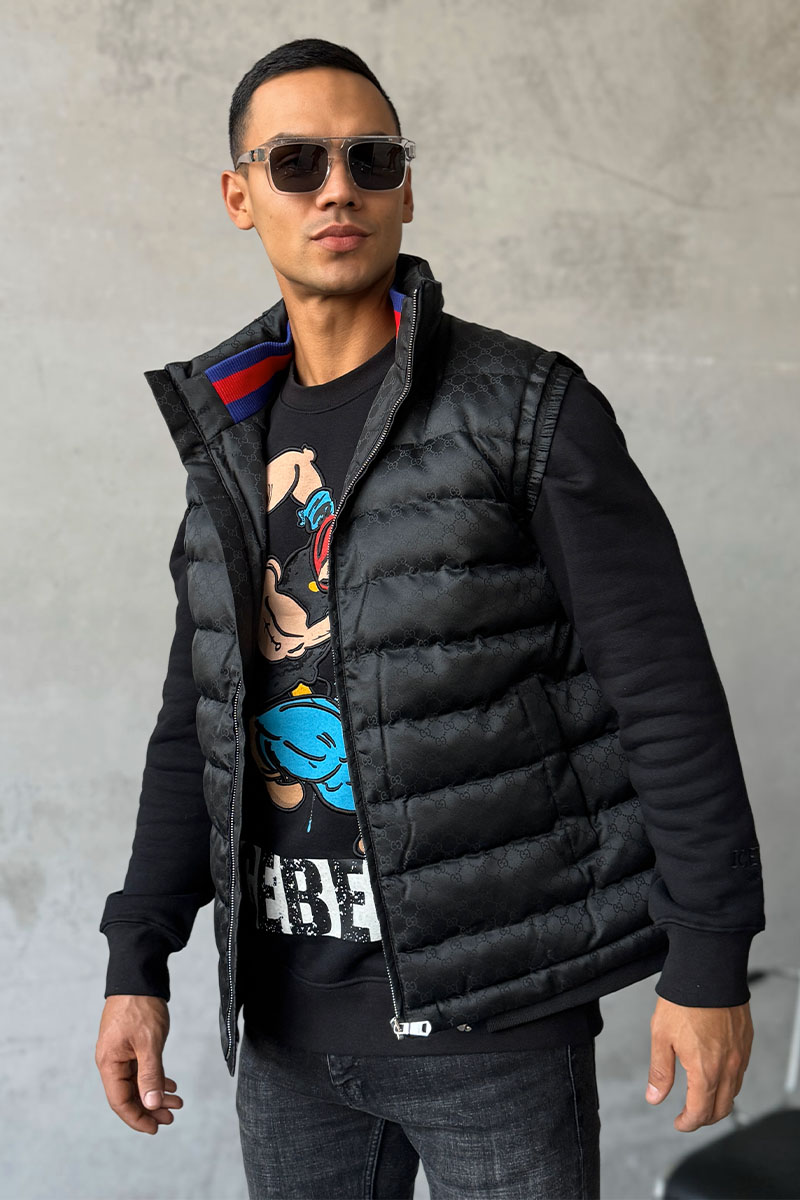 Gucci Жилет чёрного цвета GG monogram-pattern 
