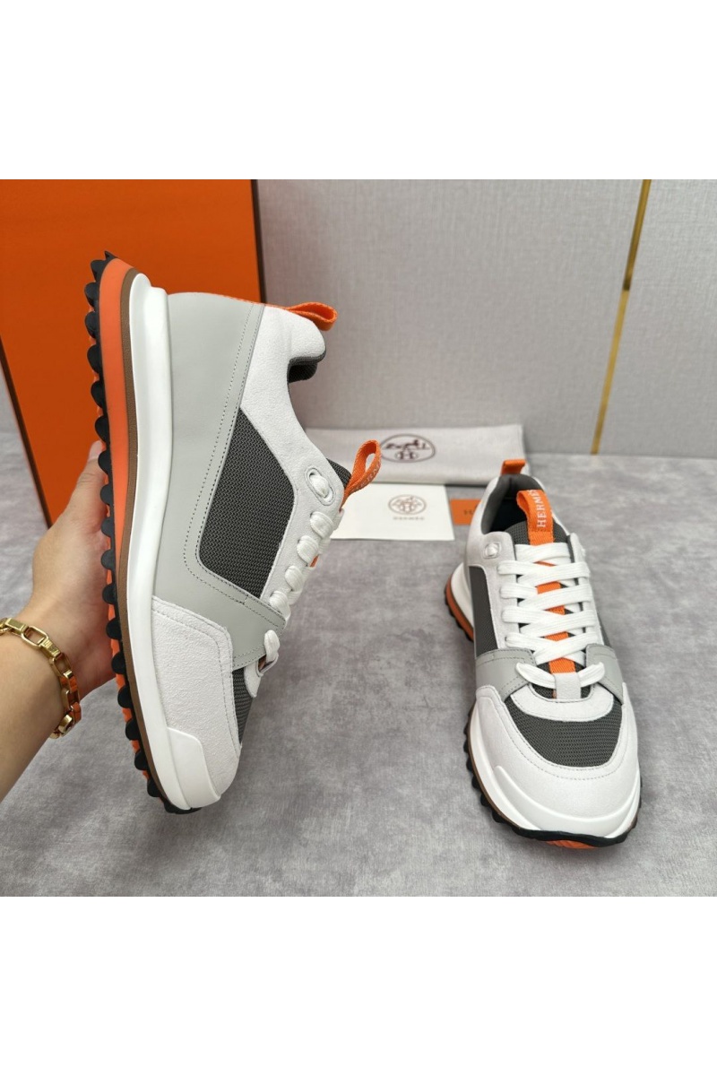 Hermes Мужские кроссовки Leader - White