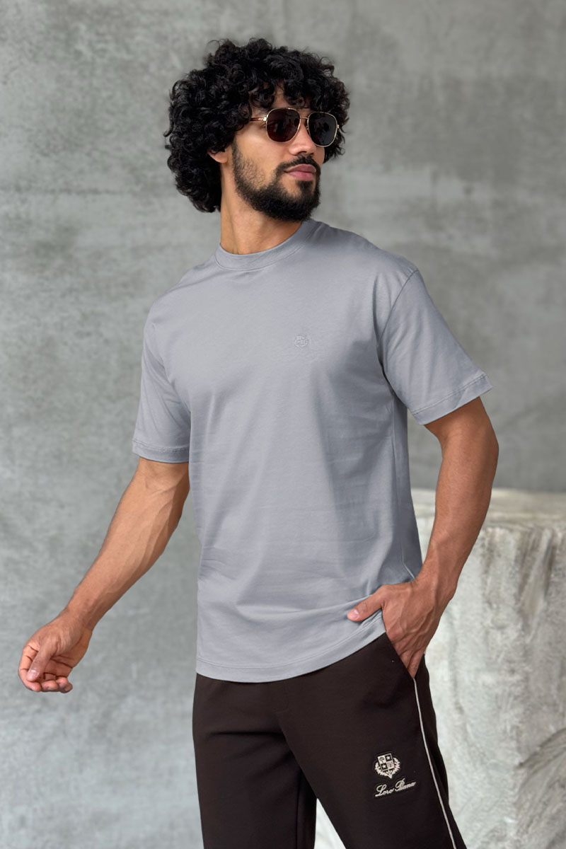 Loro Piana Мужская серая футболка