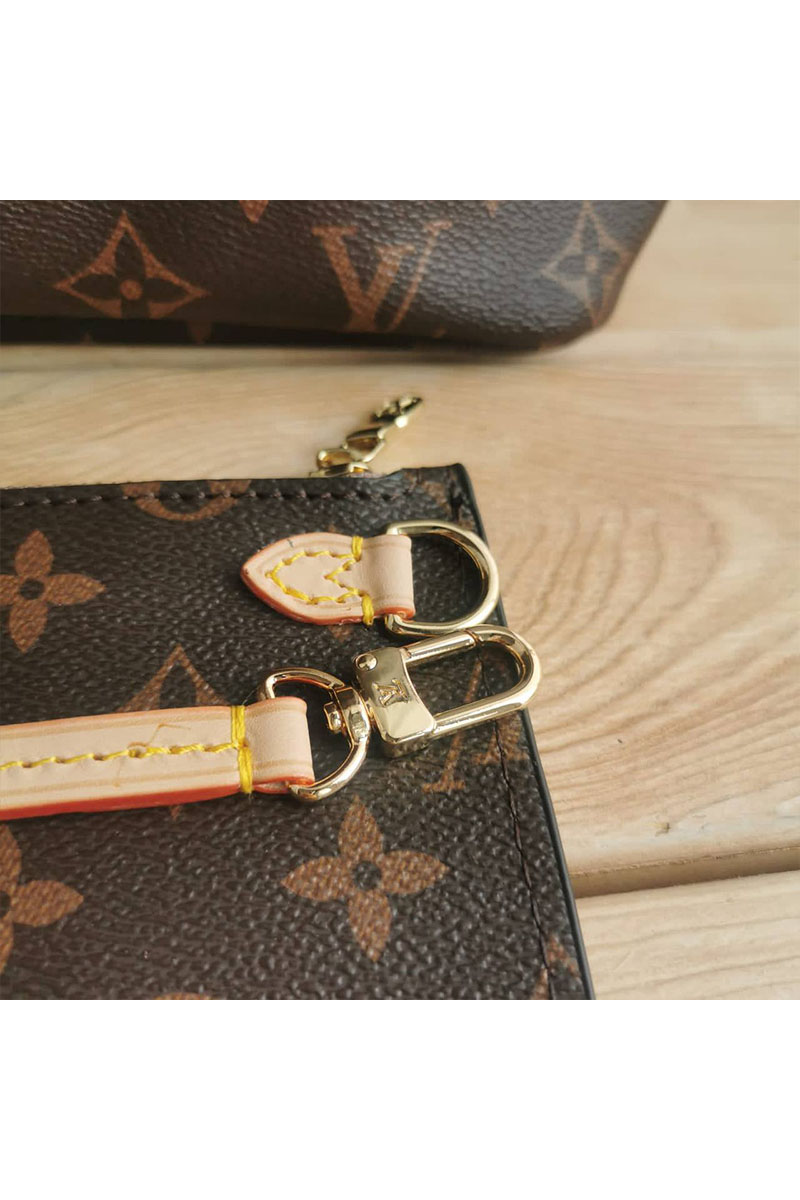 Lоuis Vuittоn Женская кожаная сумка Neverfull MM Monogram 33x30 см