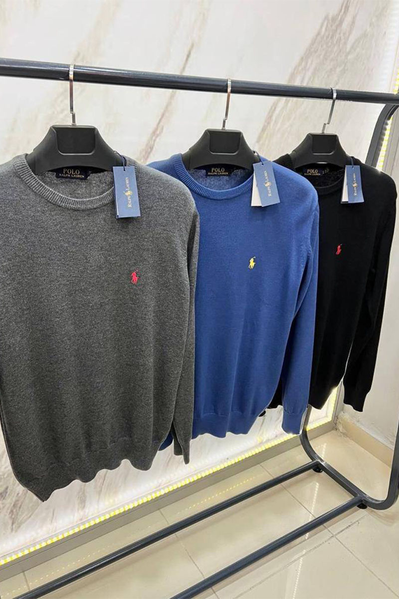 Polo Ralph Lauren Мужской чёрный джемпер embroidered logo