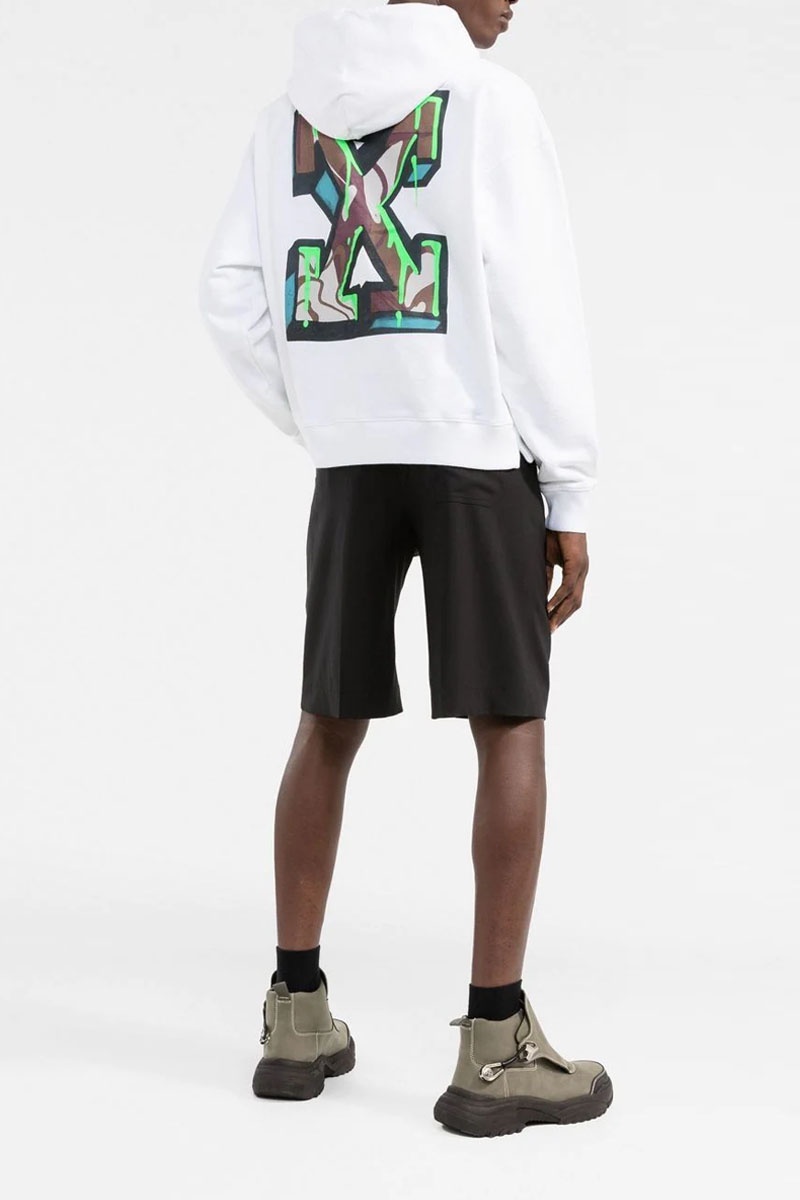 Off-White Мужское белое худи Arrows logo-print 