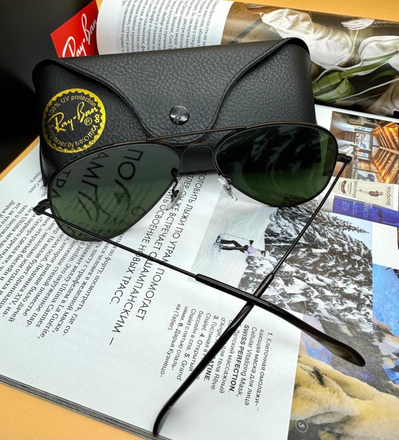 Ray-Ban Солнцезащитные очки Aviator Large Metal - Black Mirrored