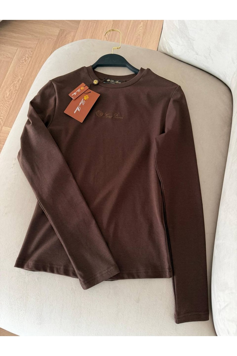 Loro Piana Женский базовый лонгслив Premium - Brown