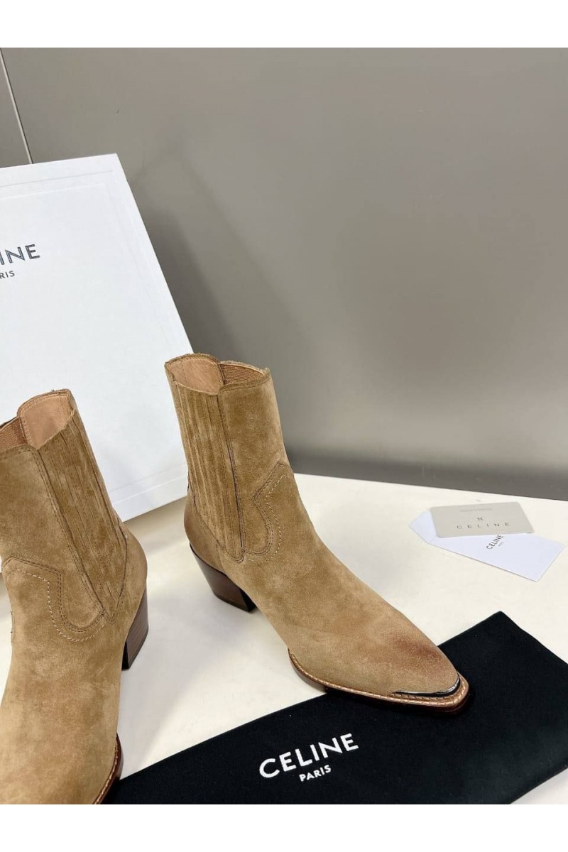 Celine Женские замшевые сапоги Premium - Brown