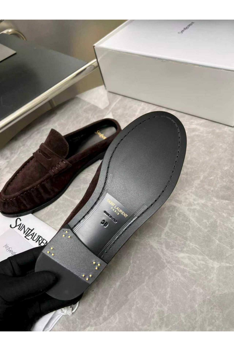 Yves Saint Laurent Женские замшевые мюли premium