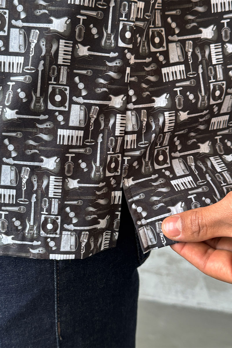 Dоlсе & Gаbbаnа Мужская чёрная рубашка graphic-print