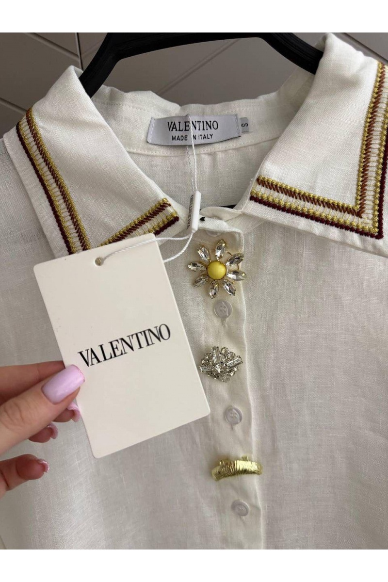 Valentino Женская белая рубашка premium