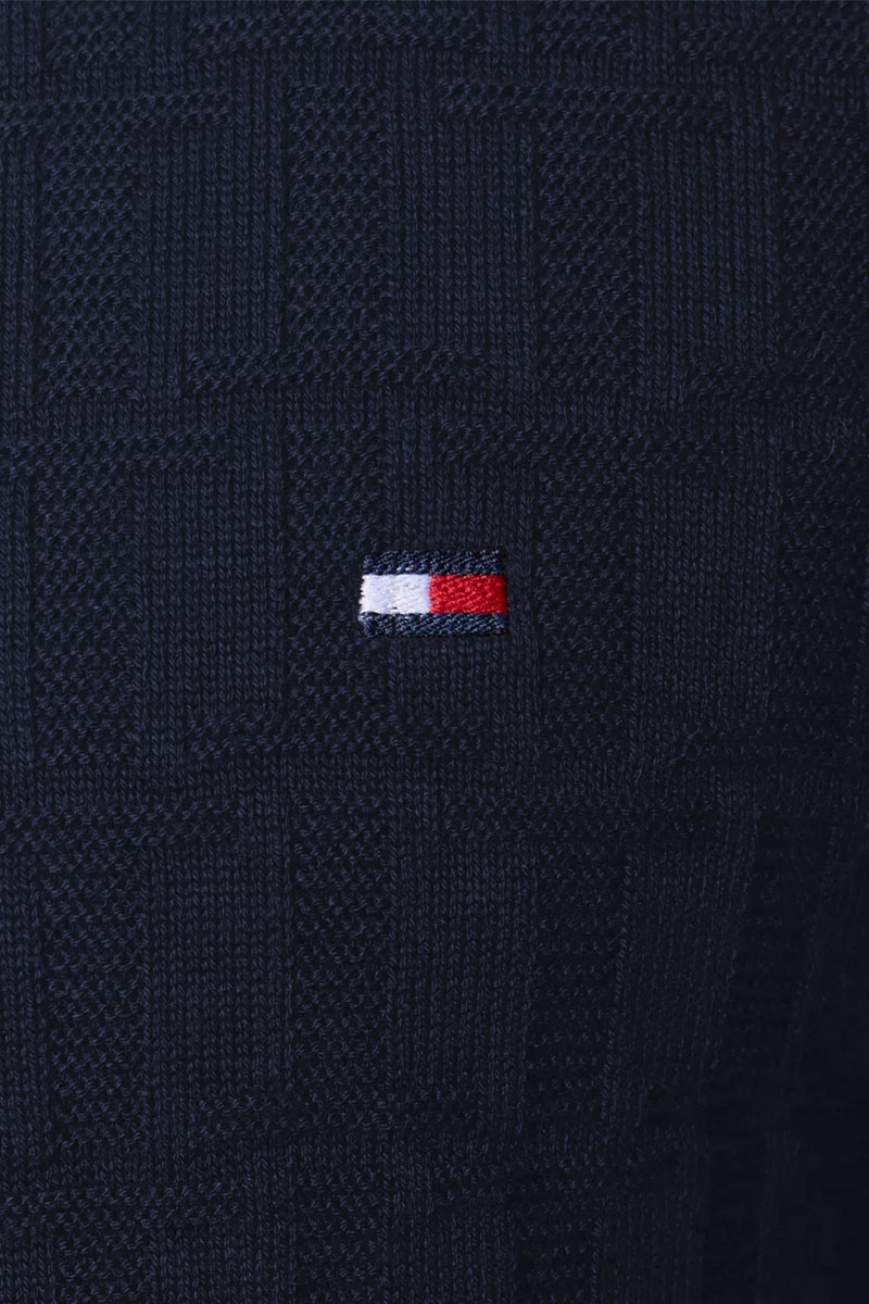 Tommy Hilfiger Мужской джемпер logo-embroidered - Navy 
