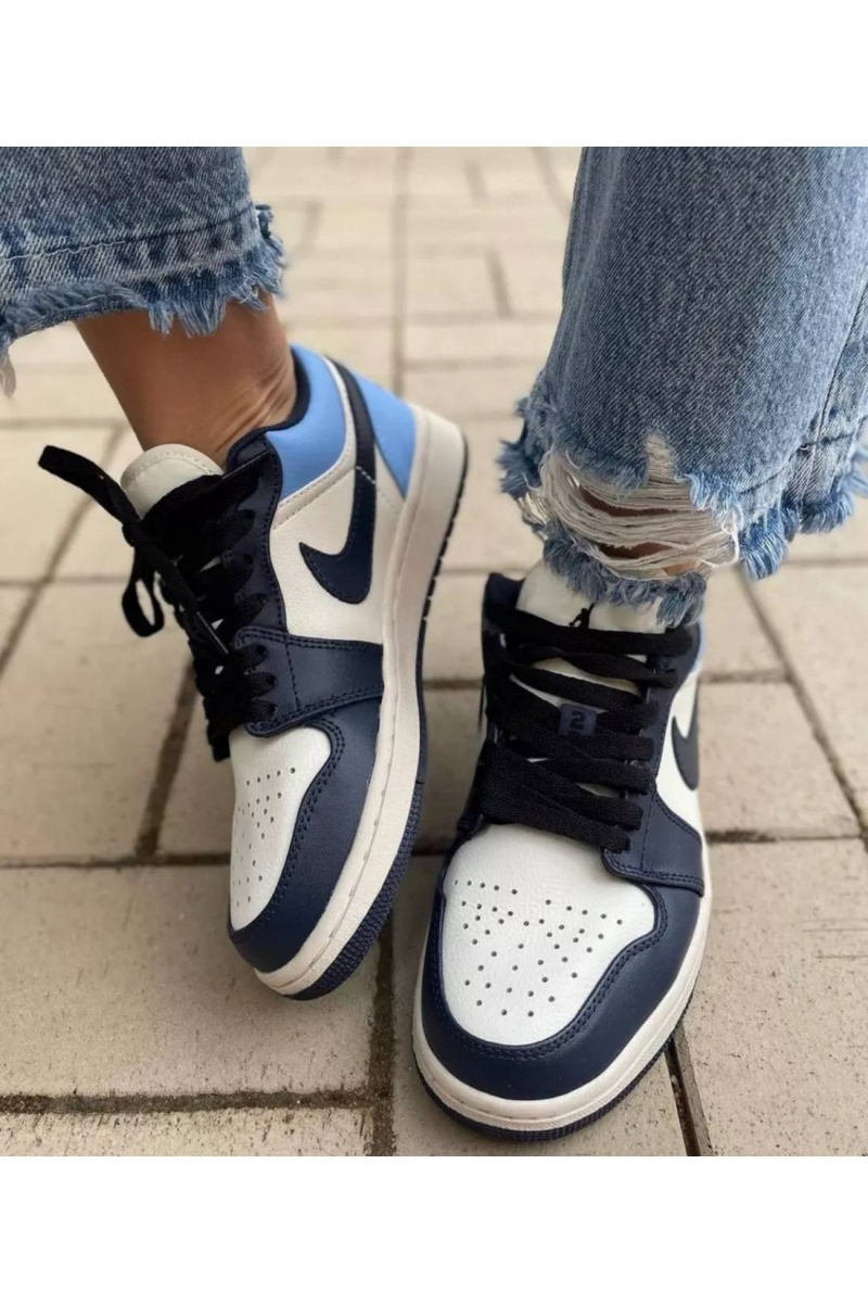 Nike Кроссовки AJ1 Low - Navy / White / Blue