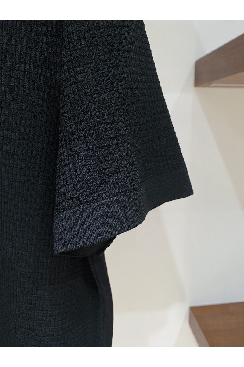 Kiton Мужское чёрное поло premium