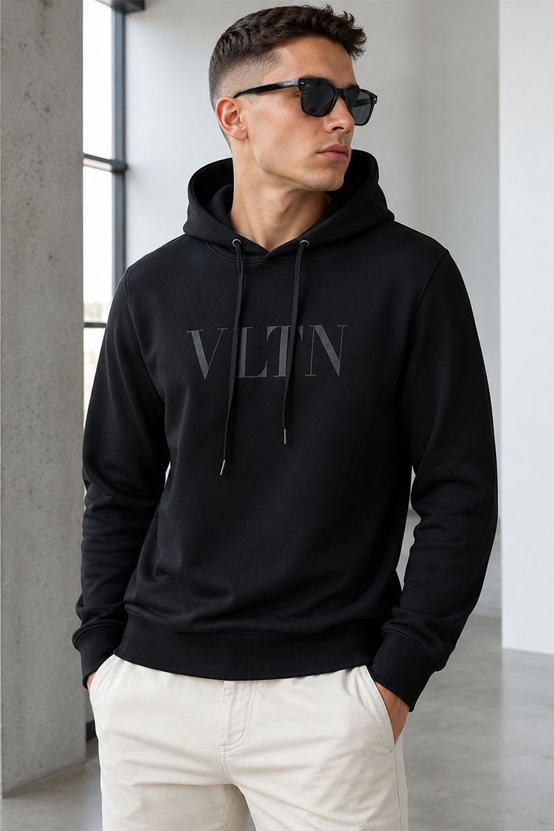 Valentino Мужское чёрное худи 