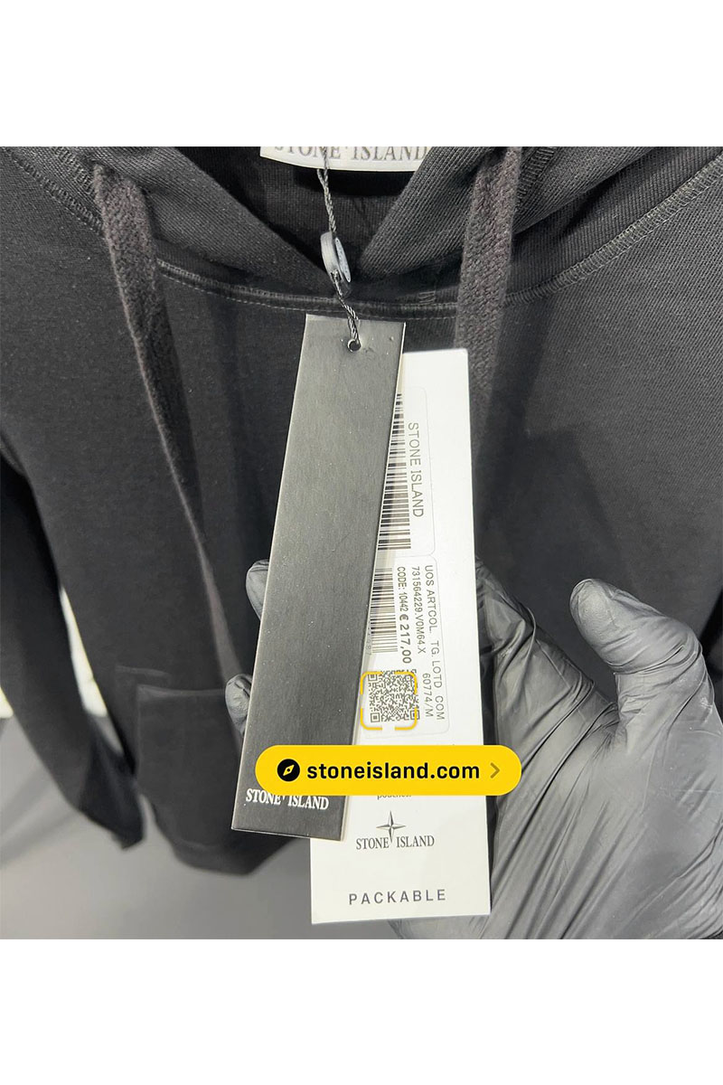 Stone Island Мужское худи голубого цвета Compass-patch