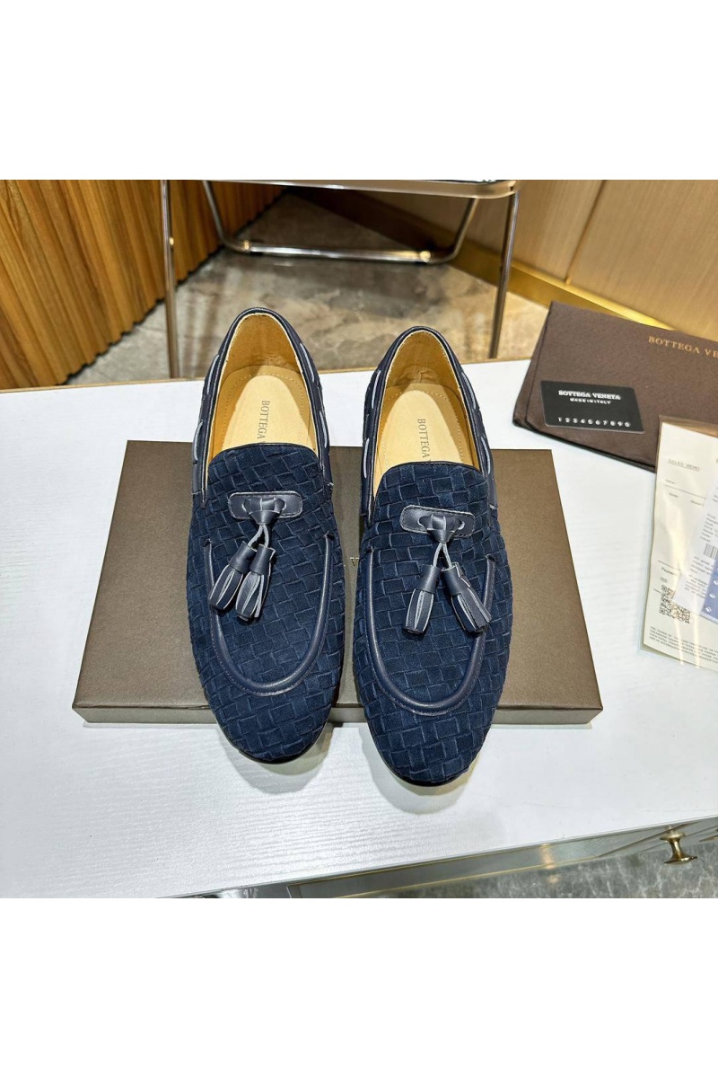 Bоttеgа Vеnеtа Мужские замшевые лоферы Intrecciato - Navy