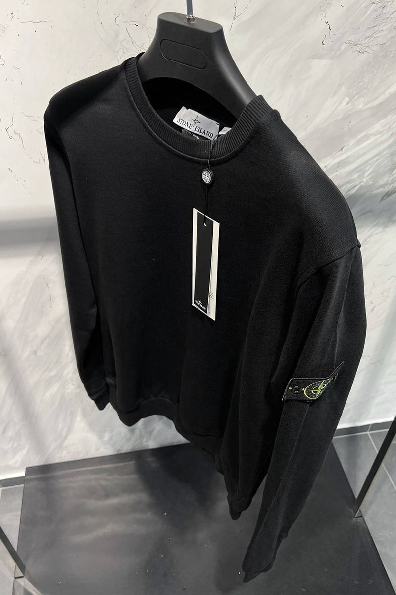 Stone Island Свитшот чёрного цвета compass-patch