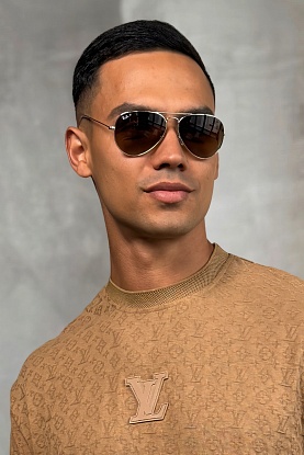 Солнцезащитные очки Aviator Large Metal - Brown