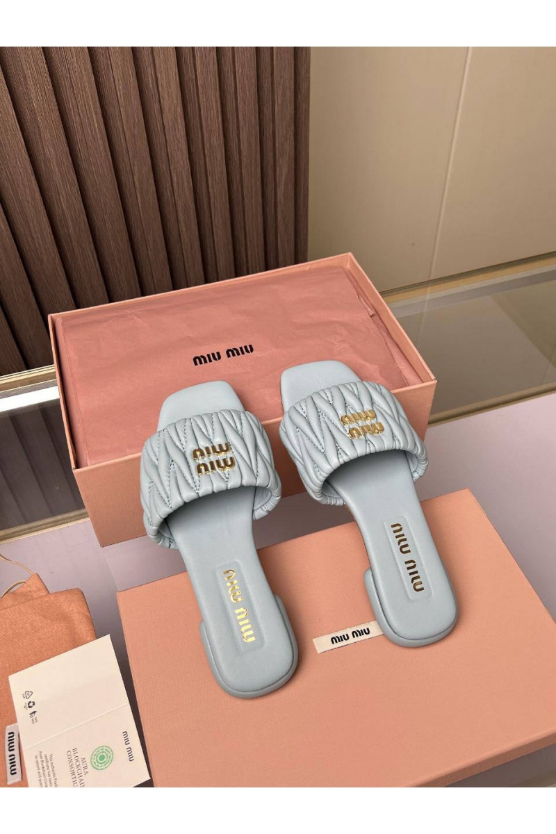 MIU MIU Женские шлёпанцы Premium - Blue