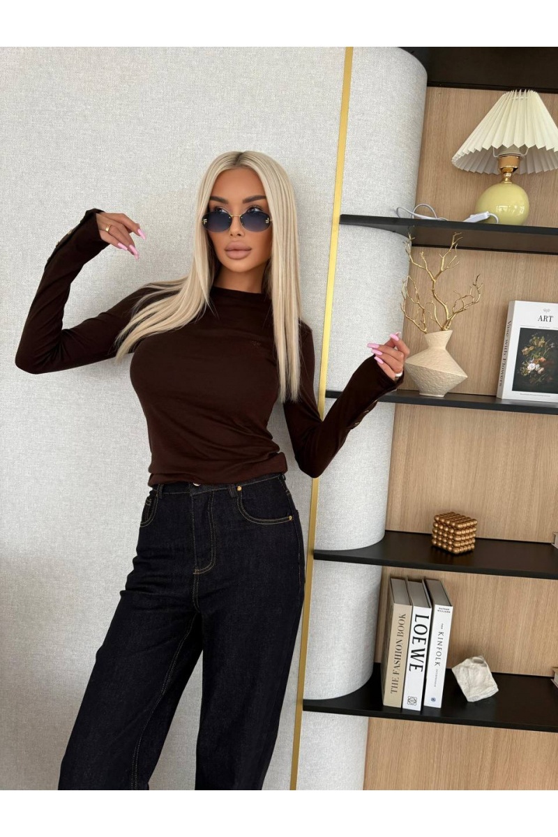 Loro Piana Женский базовый лонгслив Premium - Brown