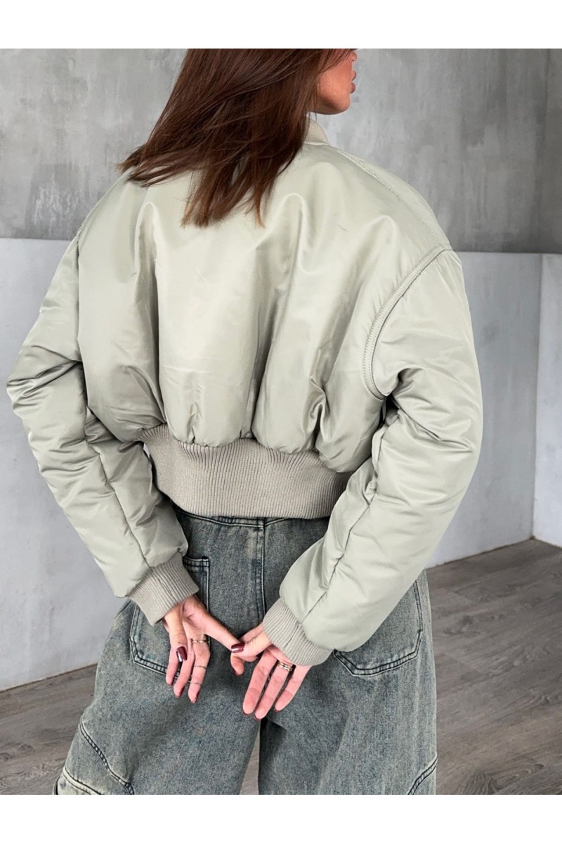 Max Mara Женский бомбер Max Mara светло-бежевого цвета
