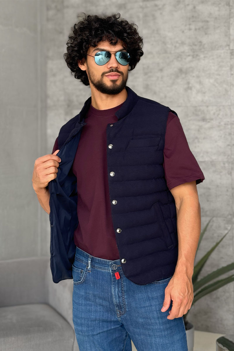 Loro Piana Мужской синий жилет 