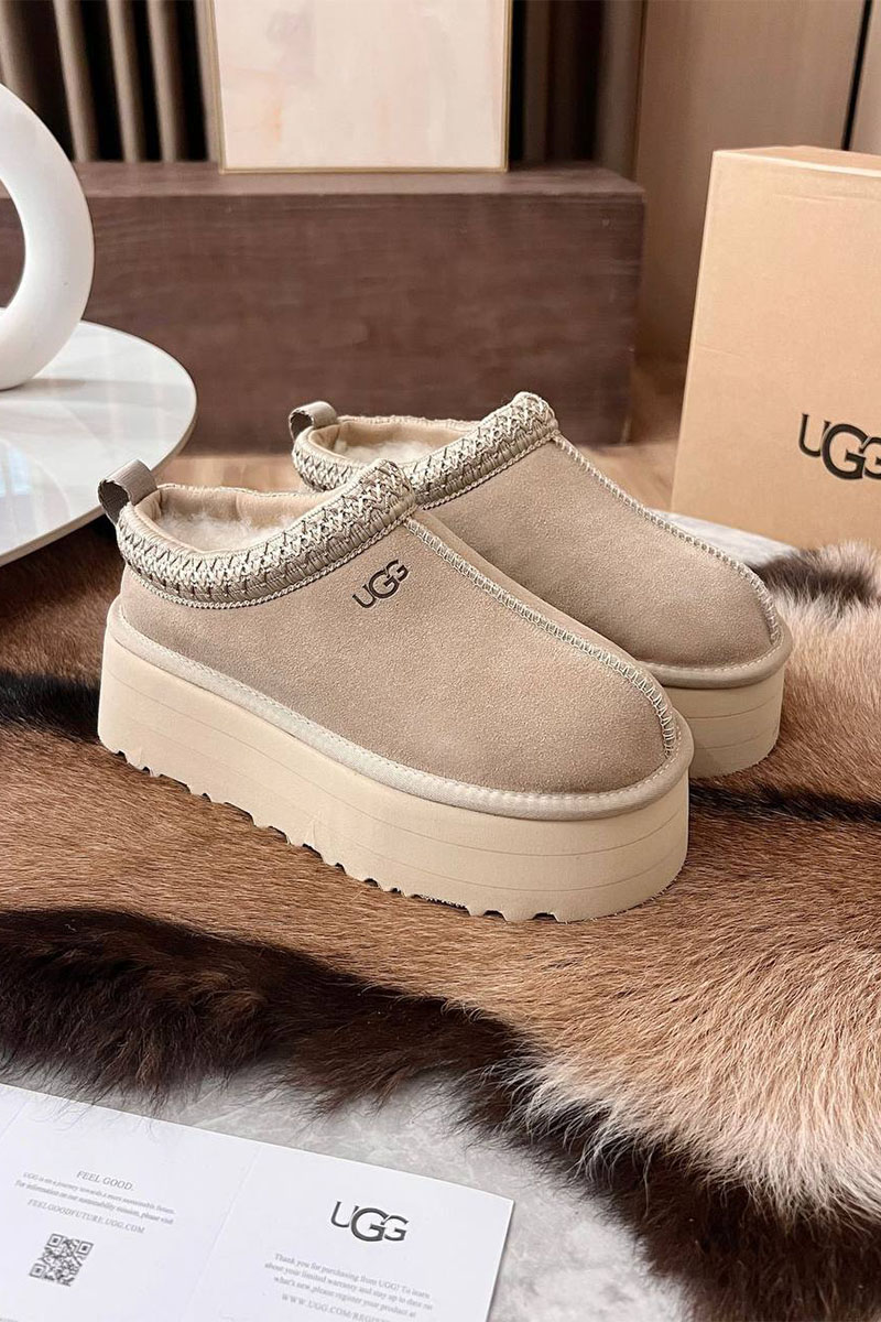 UGG Женские замшевые ботинки Tazz Platform - Beige