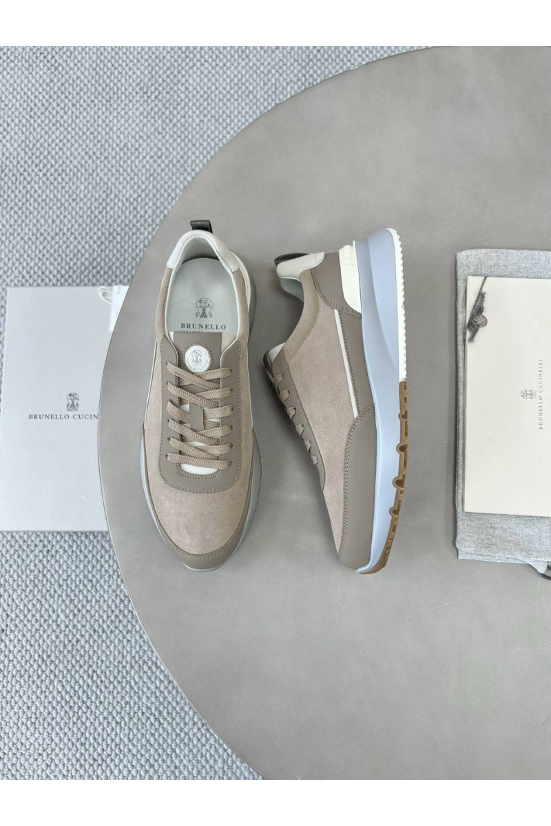 Brunеllо Сuсinеlli Замшевые кроссовки Premium - Beige