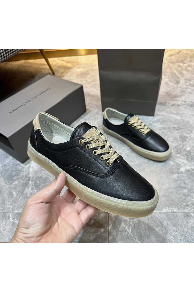 Brunеllо Сuсinеlli Кожаные кеды Sail low-top - Black