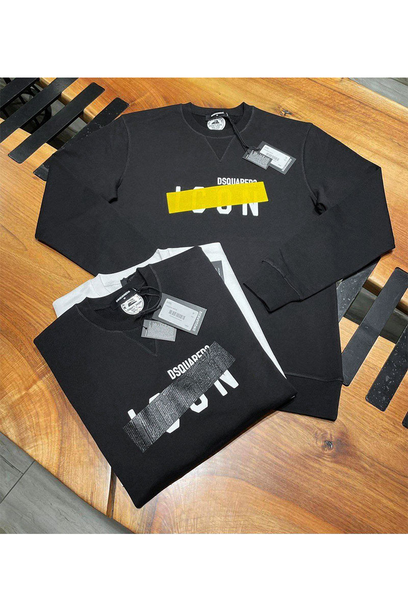 Dsquared2 Чёрный мужской свитшот Icon tape