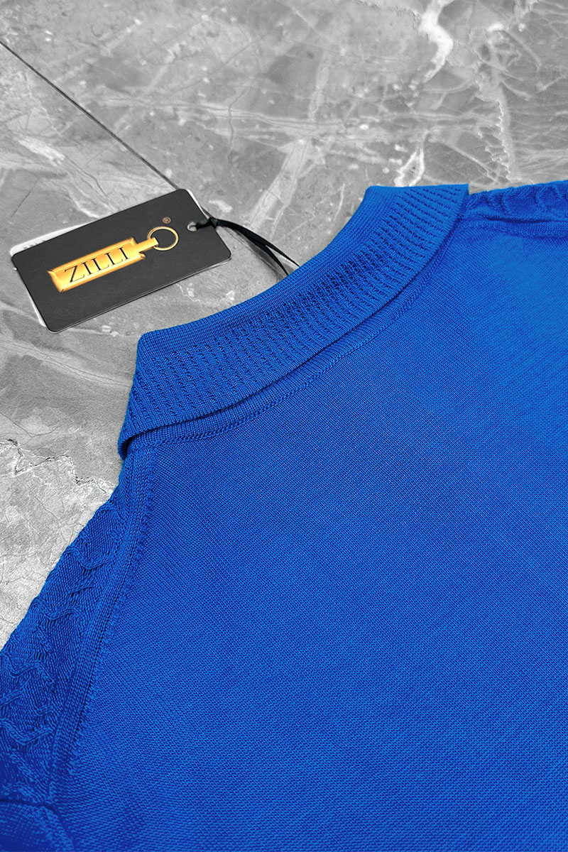 Zilli Поло с длинным рукавом zip-up - Blue
