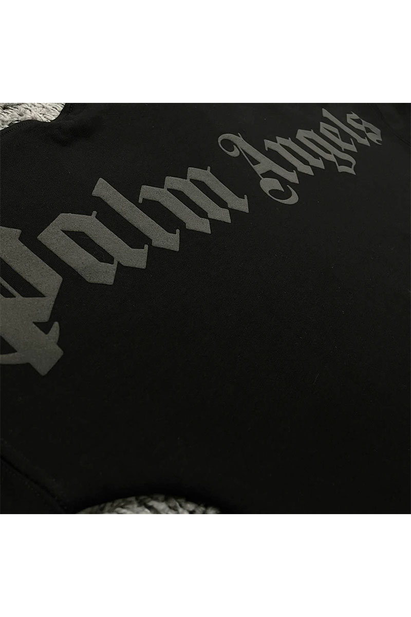 Palm Angels Чёрное оверсайз худи Classic logo-print 