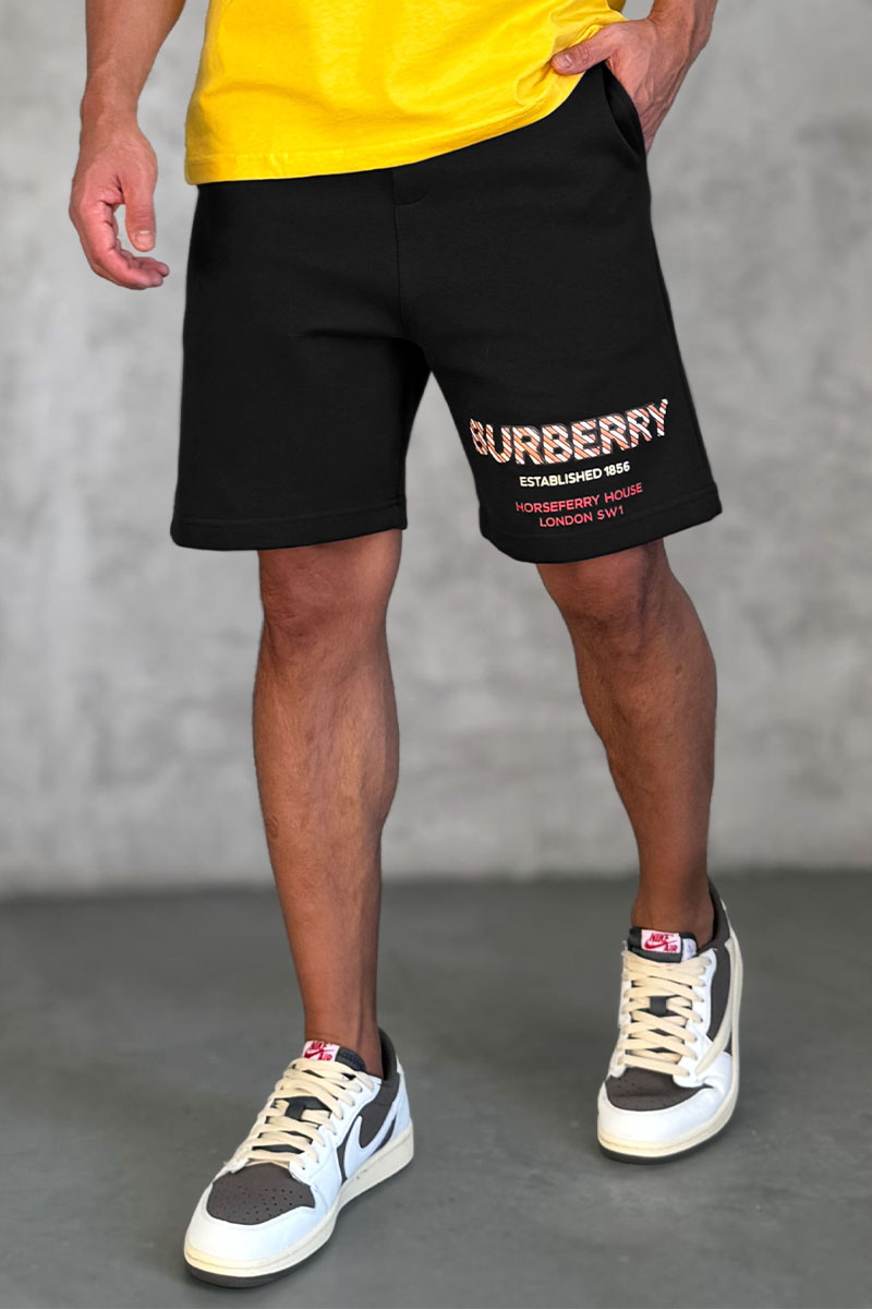Burberry Мужские шорты Horseferry logo - Black 