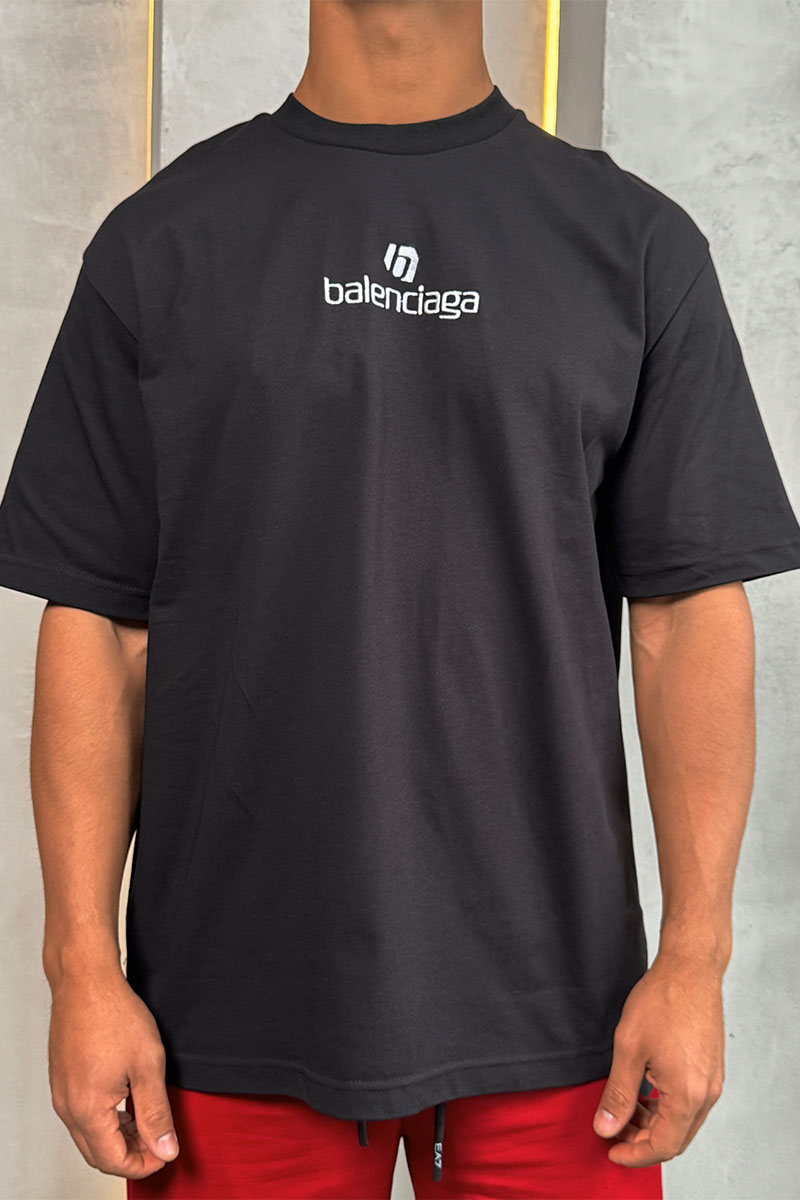 Balenciaga Чёрная оверсайз футболка