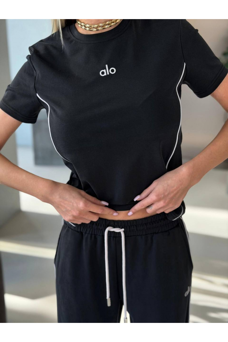 Designer Clothing Женский чёрный костюм Alo premium