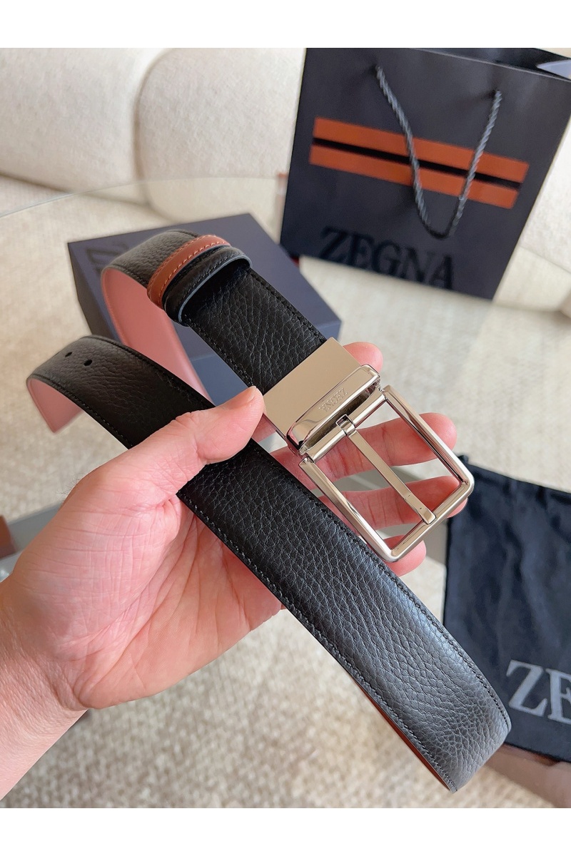 Zegna Двусторонний кожаный ремень premium