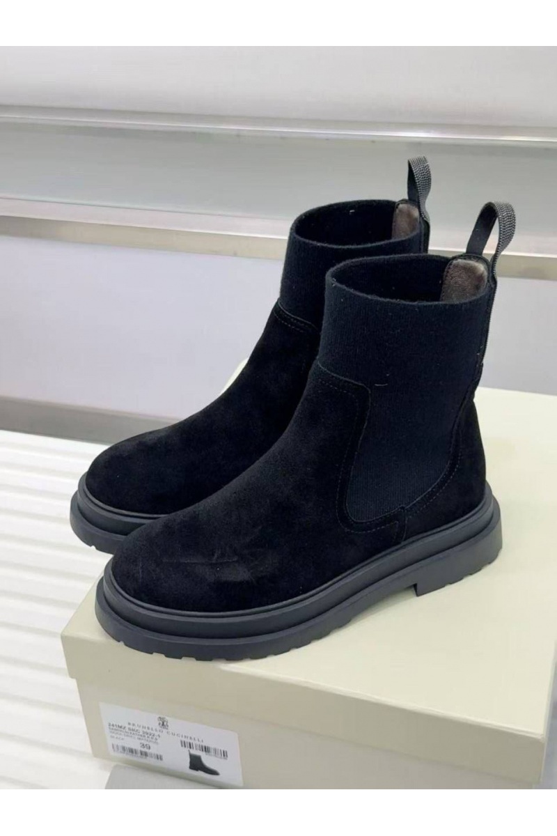 Brunеllо Сuсinеlli Женские замшевые сапоги premium - Black