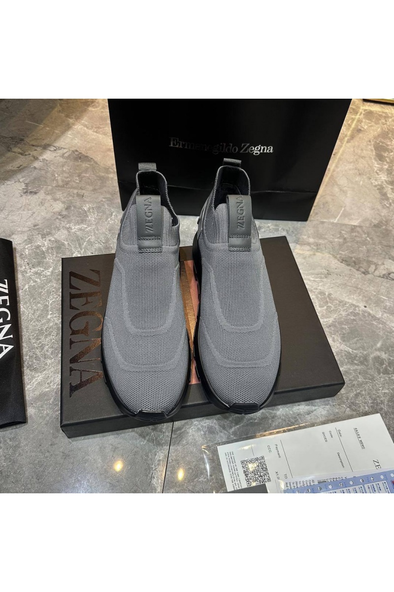 Zegna Мужские текстильные кроссовки 