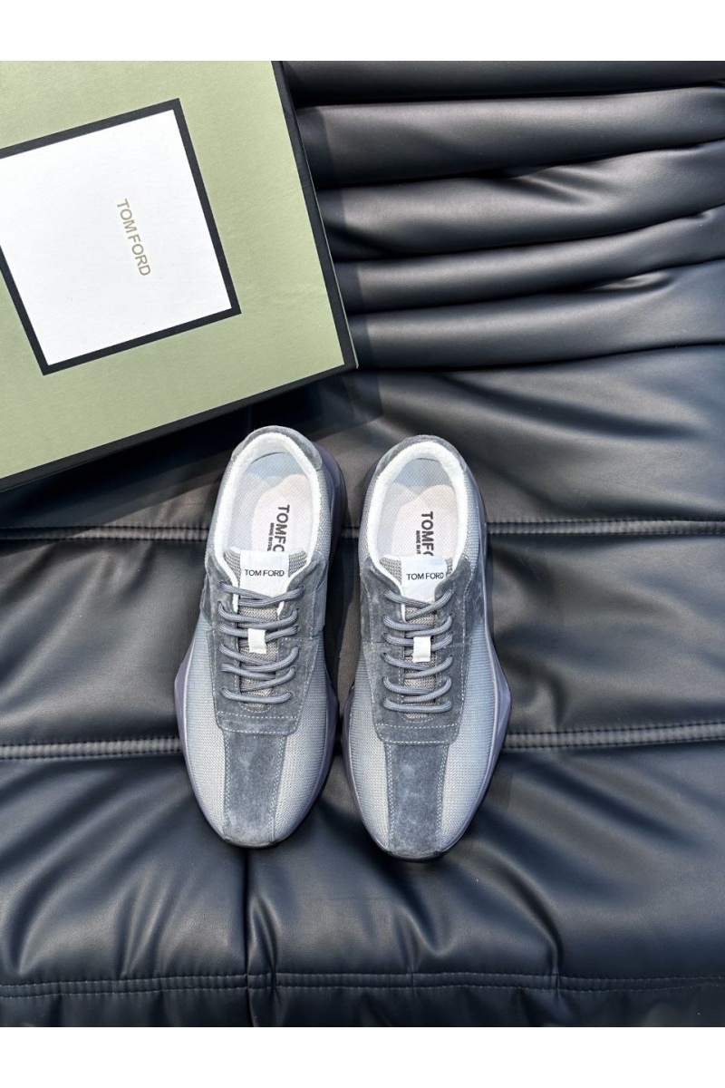 Tom Ford Мужские кроссовки серого цвета