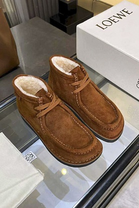 Женские ботинки с мехом premium - Chestnut