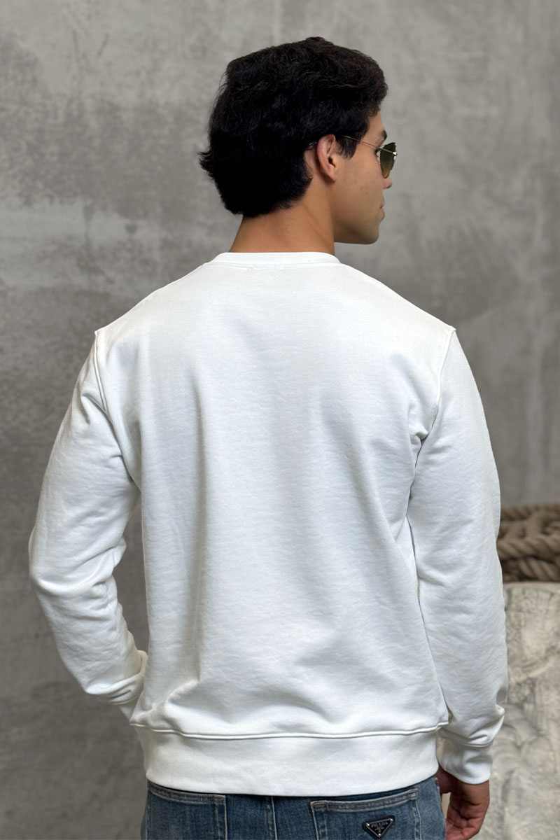 Emporio Armani EA7 Белый свитшот logo embroidery 