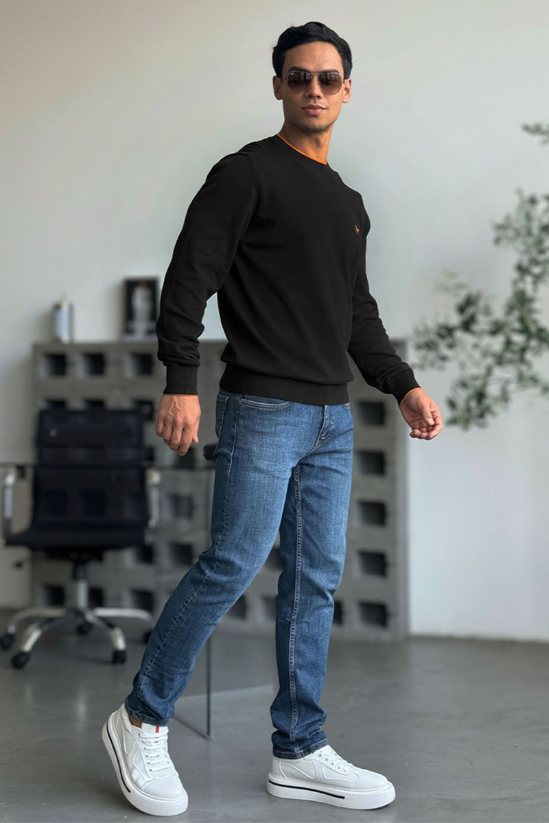 Hermes Мужской джемпер H embroidered - Black