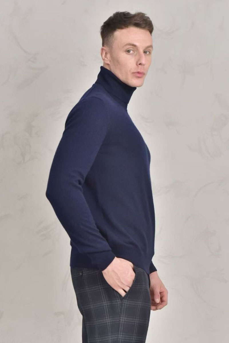 Loro Piana Мужская водолазка Premium - Dark Blue