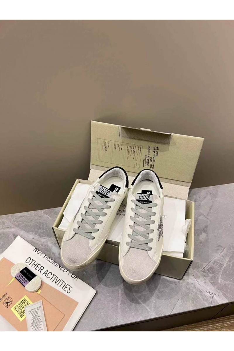 Designer Clothing Женские кожаные кроссовки Golden Goose Super Star premium