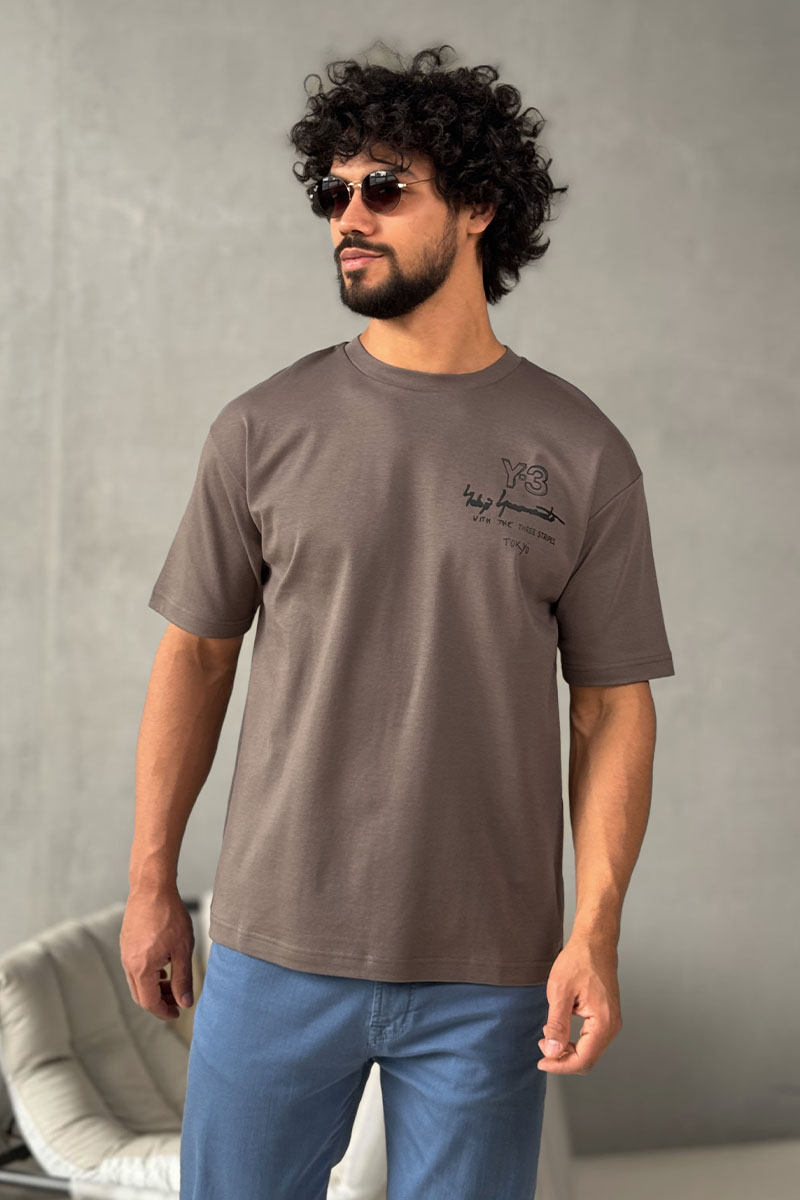 Y-3 Yohji Yamamoto Мужская чёрная футболка 